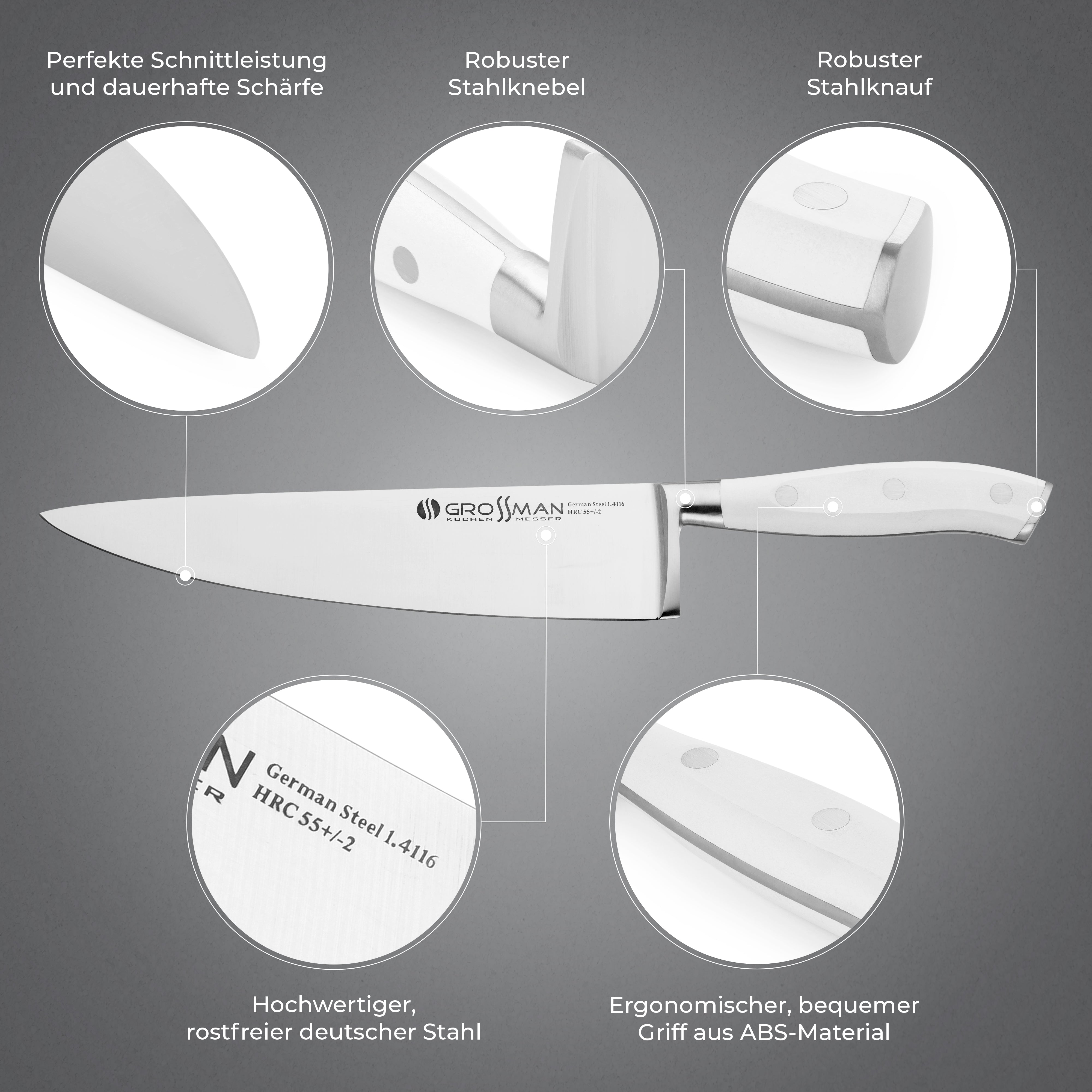 Mirabel Messerblock | 5-teiliges Messerset mit Messerblock