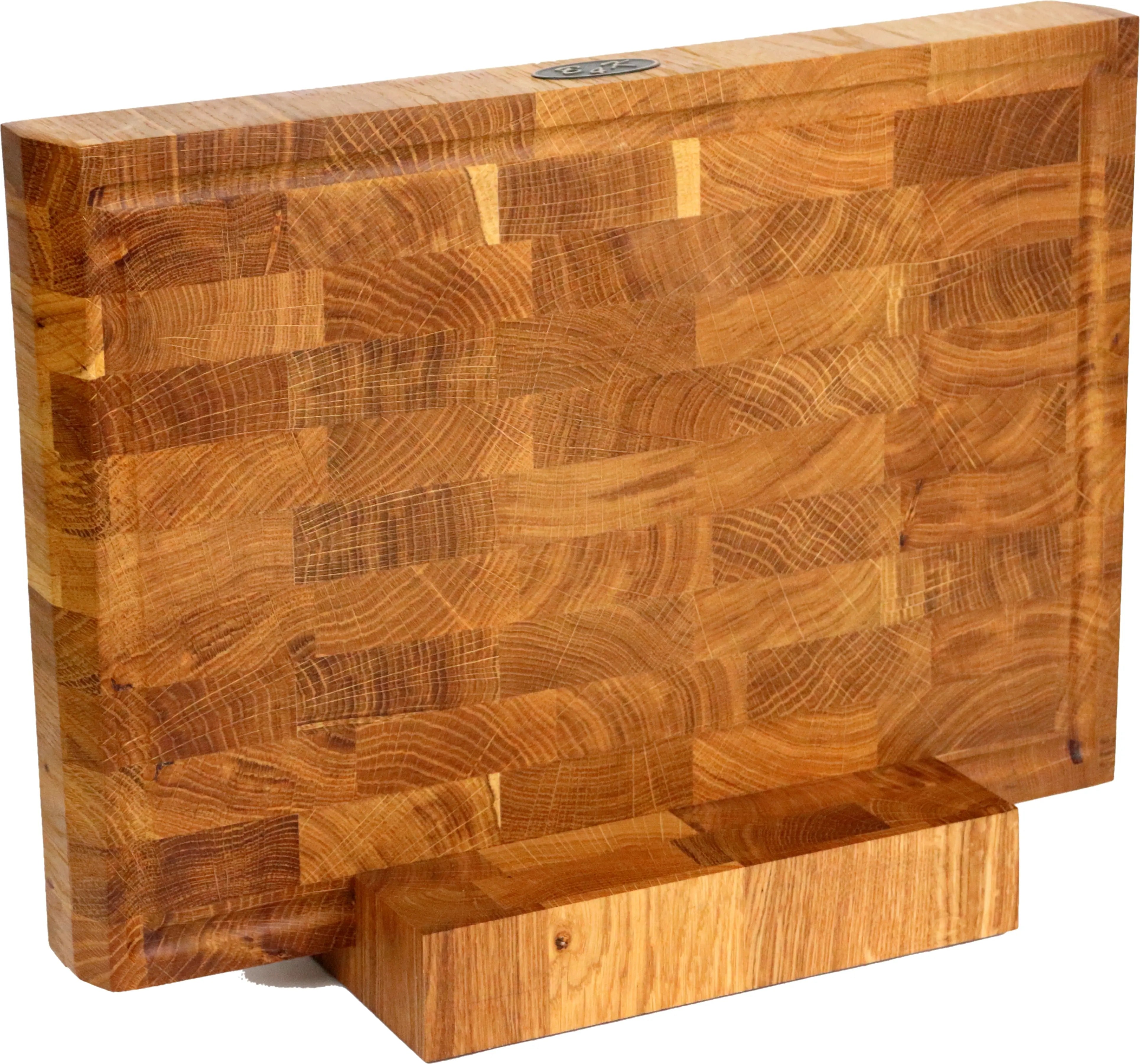 Designer Stirnholzbrett Eiche 35x25x4cm B4K | Lichtenberg-Hirnholz B4K