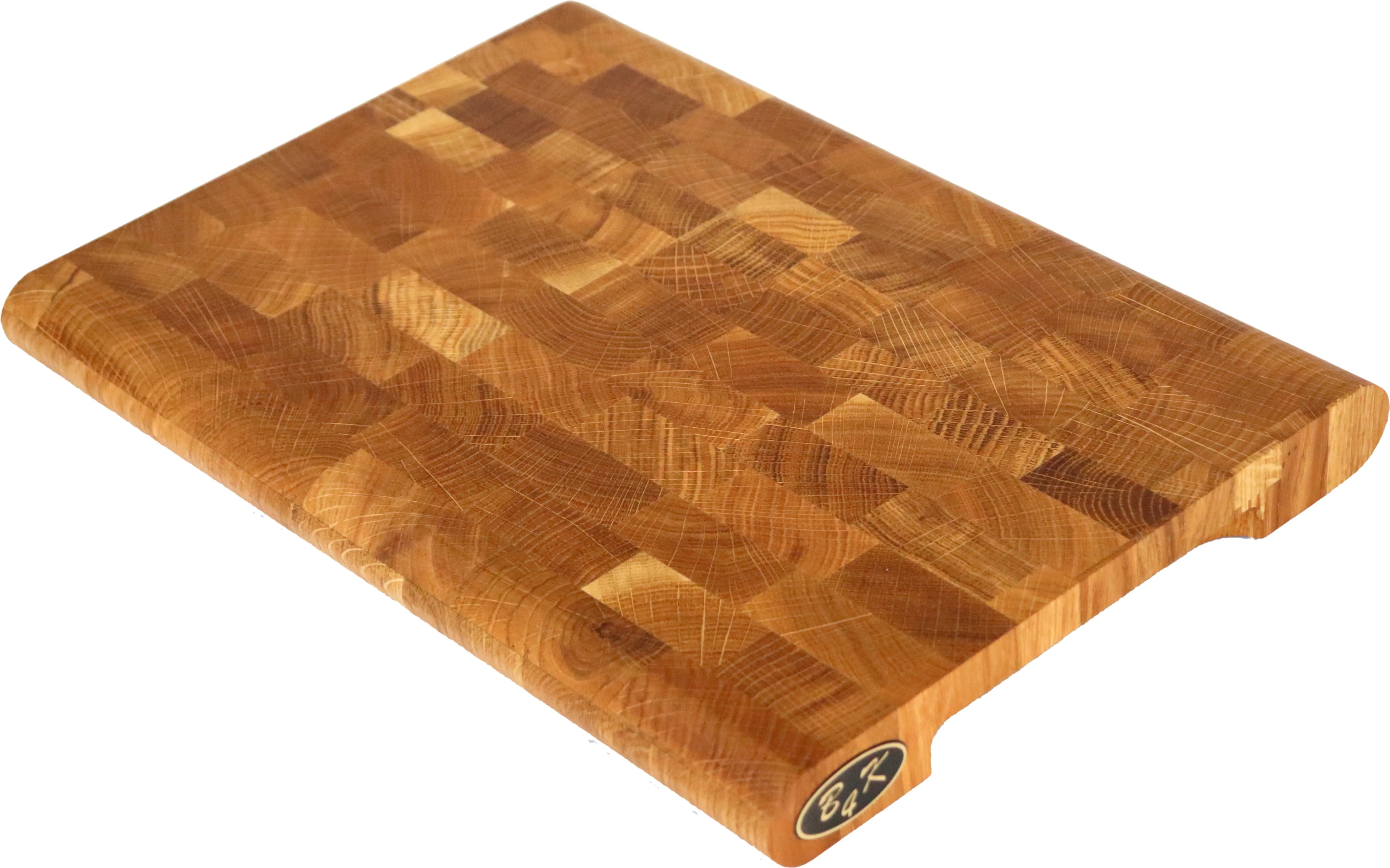 Stirnholzbrett mit Ständer Eiche 35x25x3cm | Hirnholz handgemacht B4K B4K