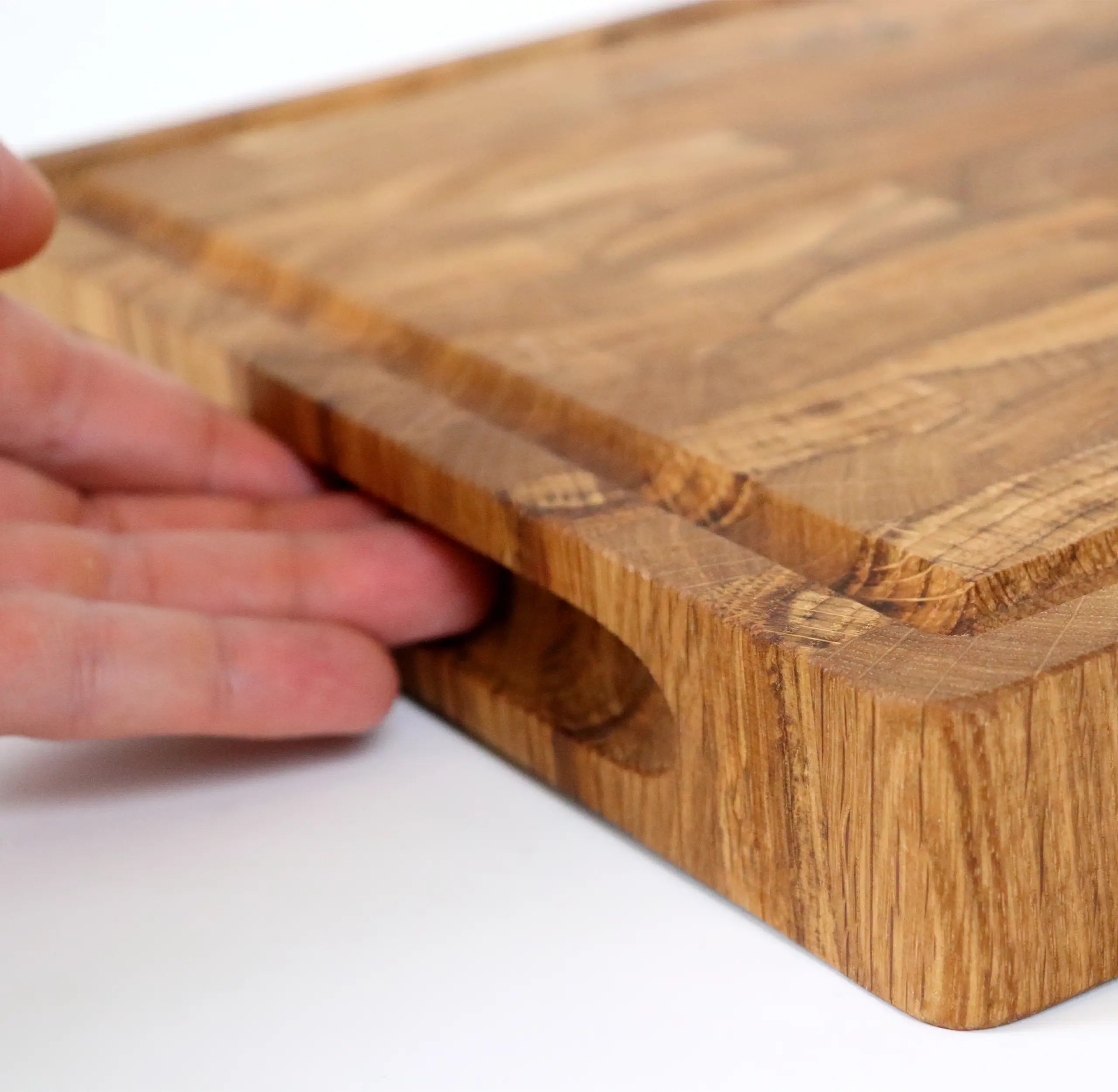 Stirnholz Schneidebrett 45x30x4cm | Eiche Holzbrett B4K B4K