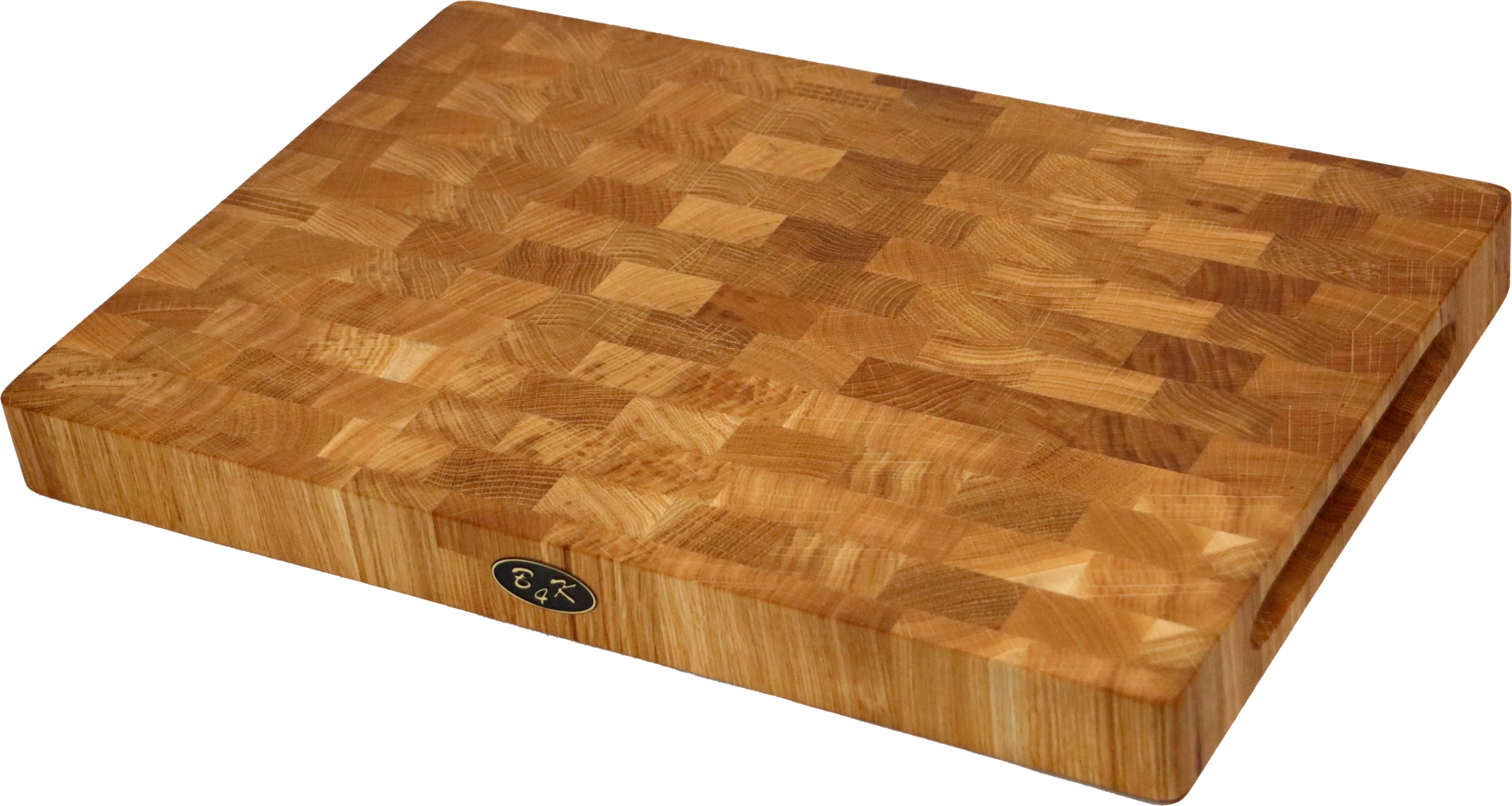 Stirnholz Hackblock aus Eiche 45x30x4cm | Hirnholz Schneidebrett B4K