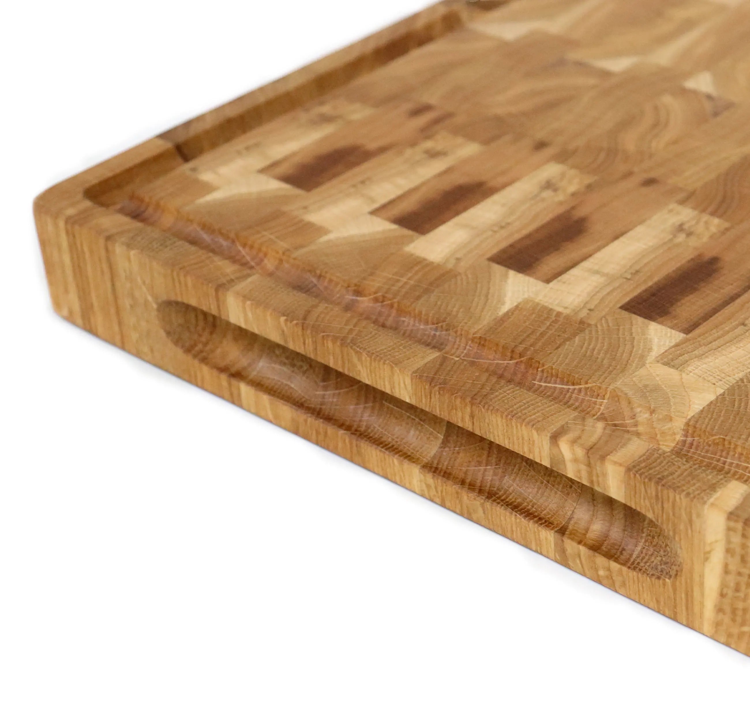 Stirnholz Schneidebrett aus Eiche 50х35х4cm B4K | Hirnholz mit Saftrille B4K