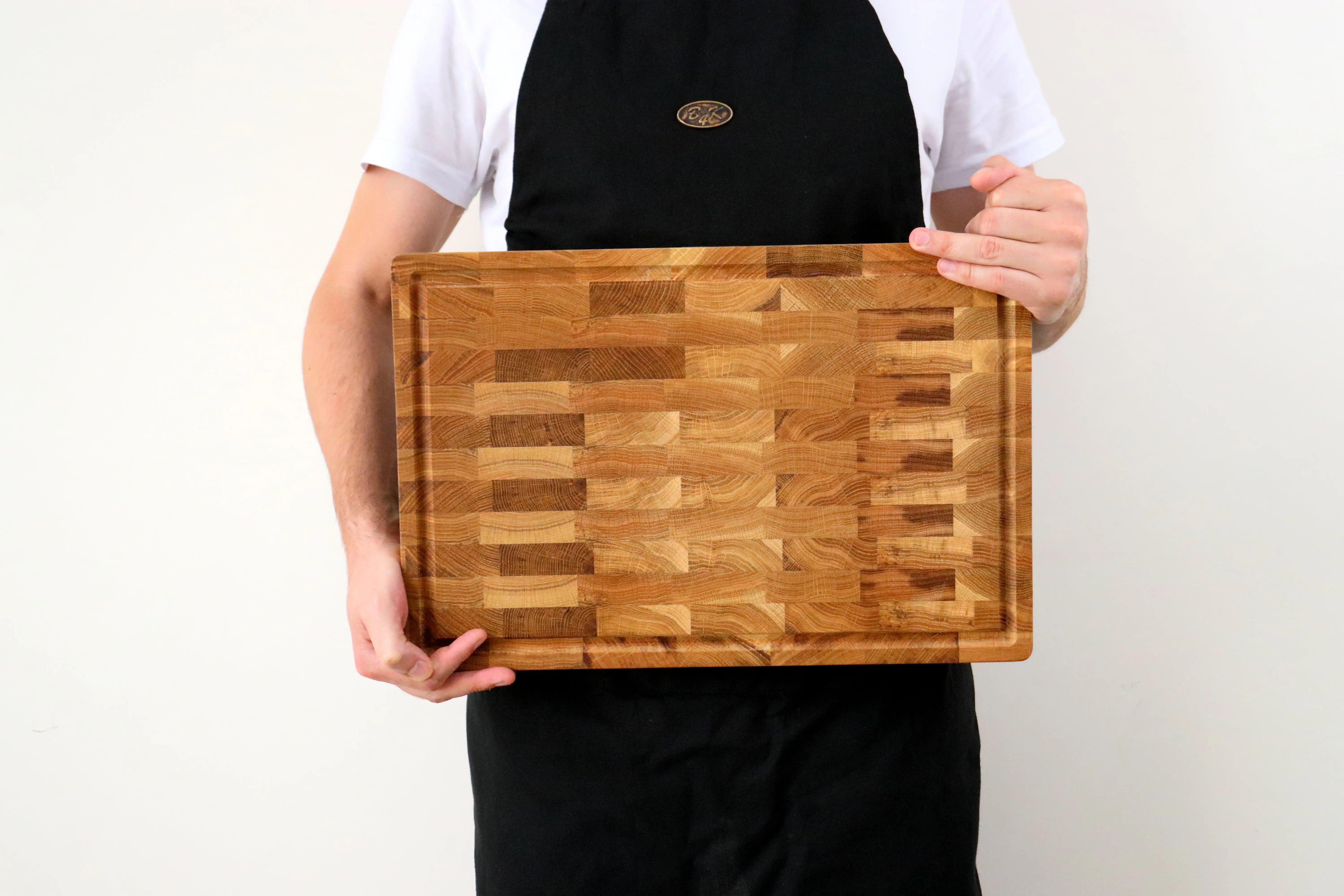 Stirnholz Schneidebrett 45x30x4cm | Eiche Holzbrett B4K B4K
