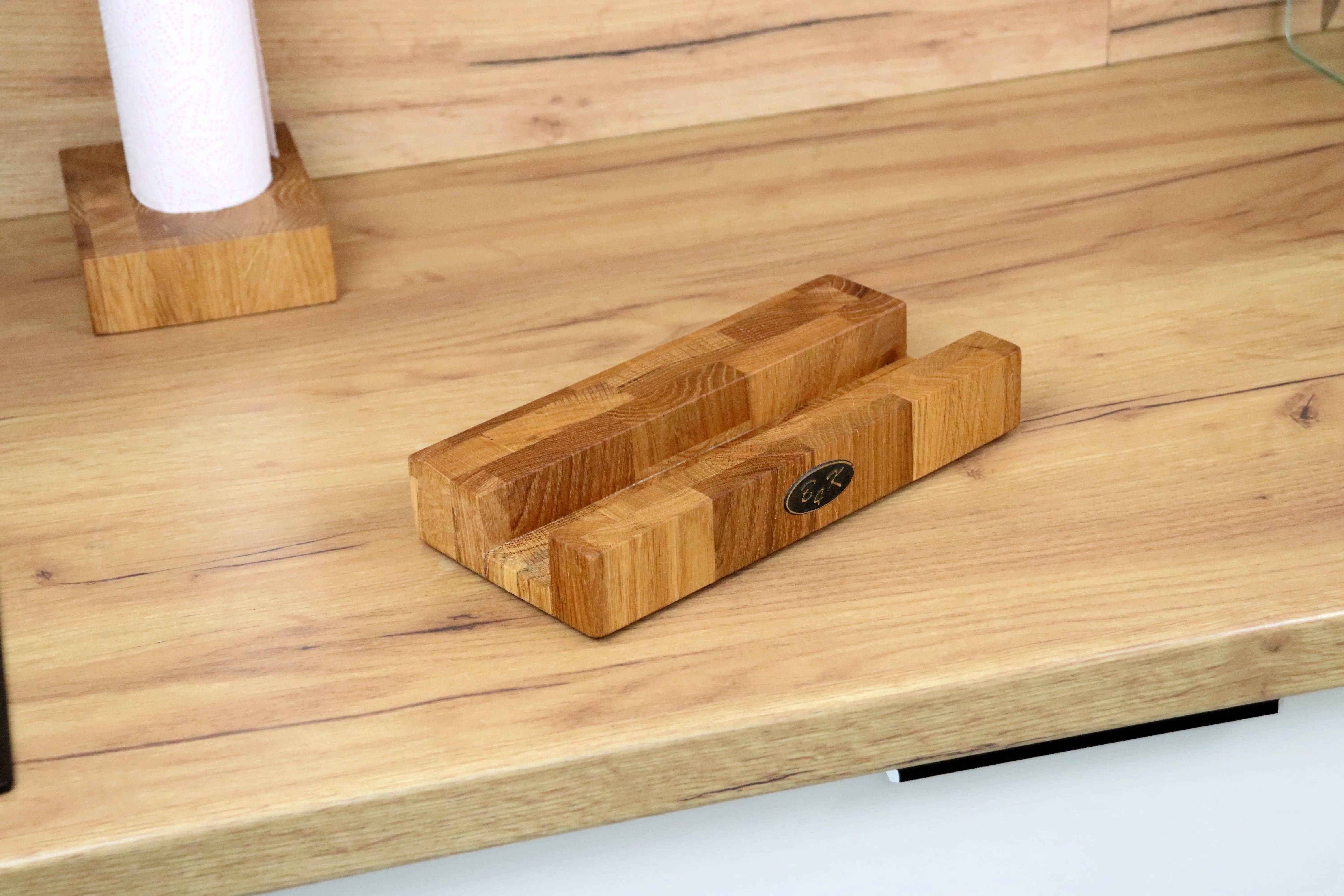 Massiver Hirnholz Hackblock Eiche 50x35x4cm | Stirnholz Brett B4K
