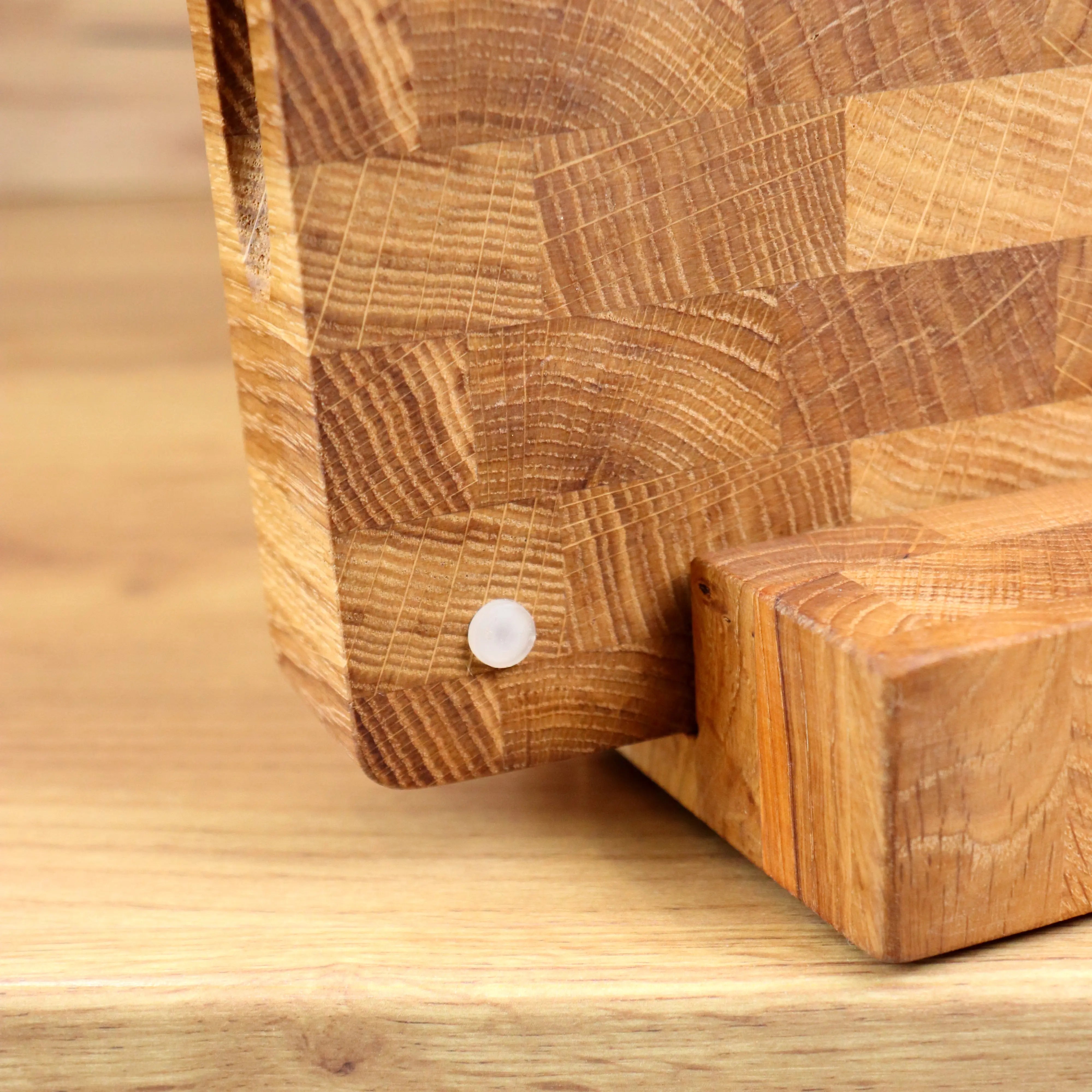 Stirnholz Hackblock aus Eiche 45x30x4cm | Hirnholz Schneidebrett B4K