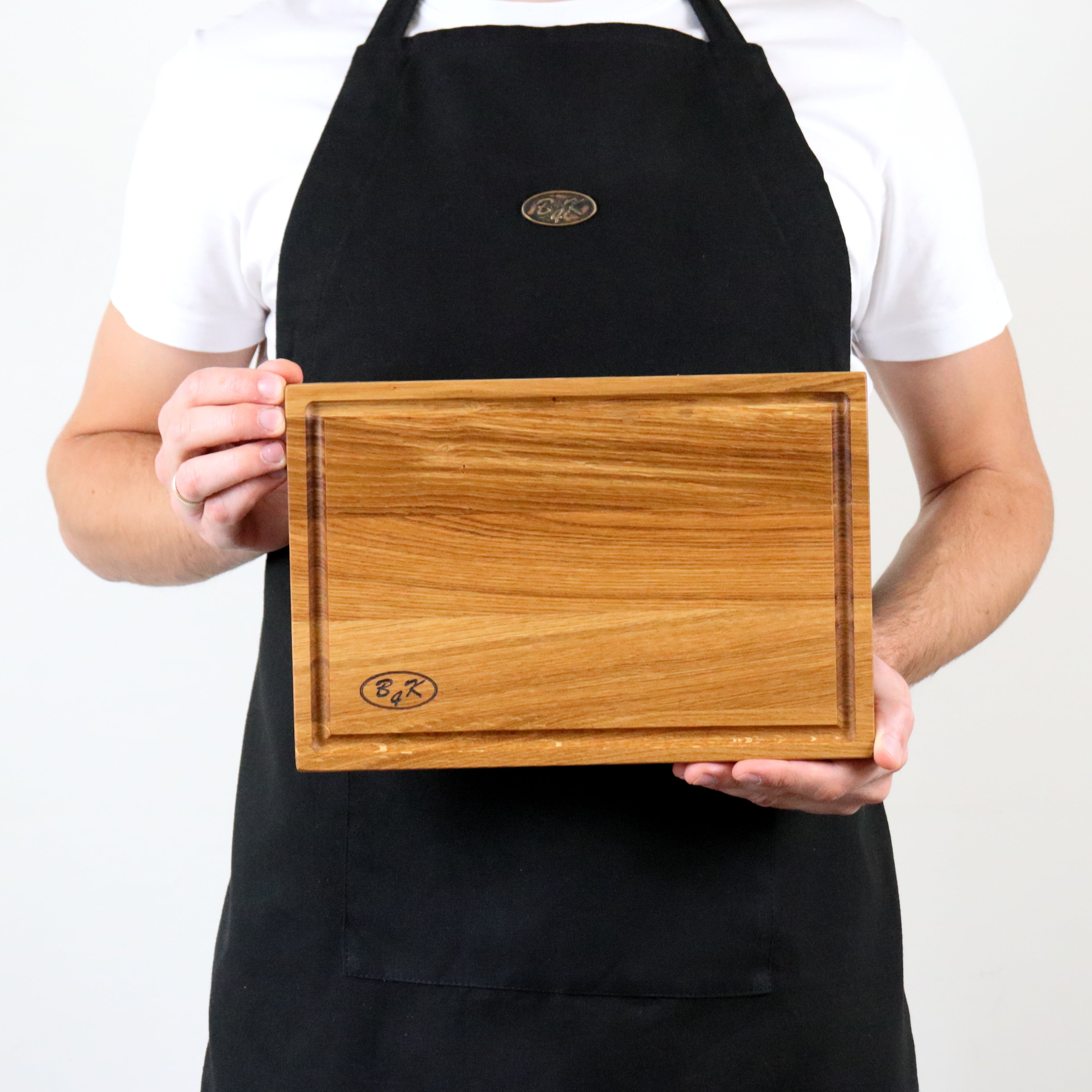 30x20x2,3cm Schneidebrett aus Eiche mit Saftrillen