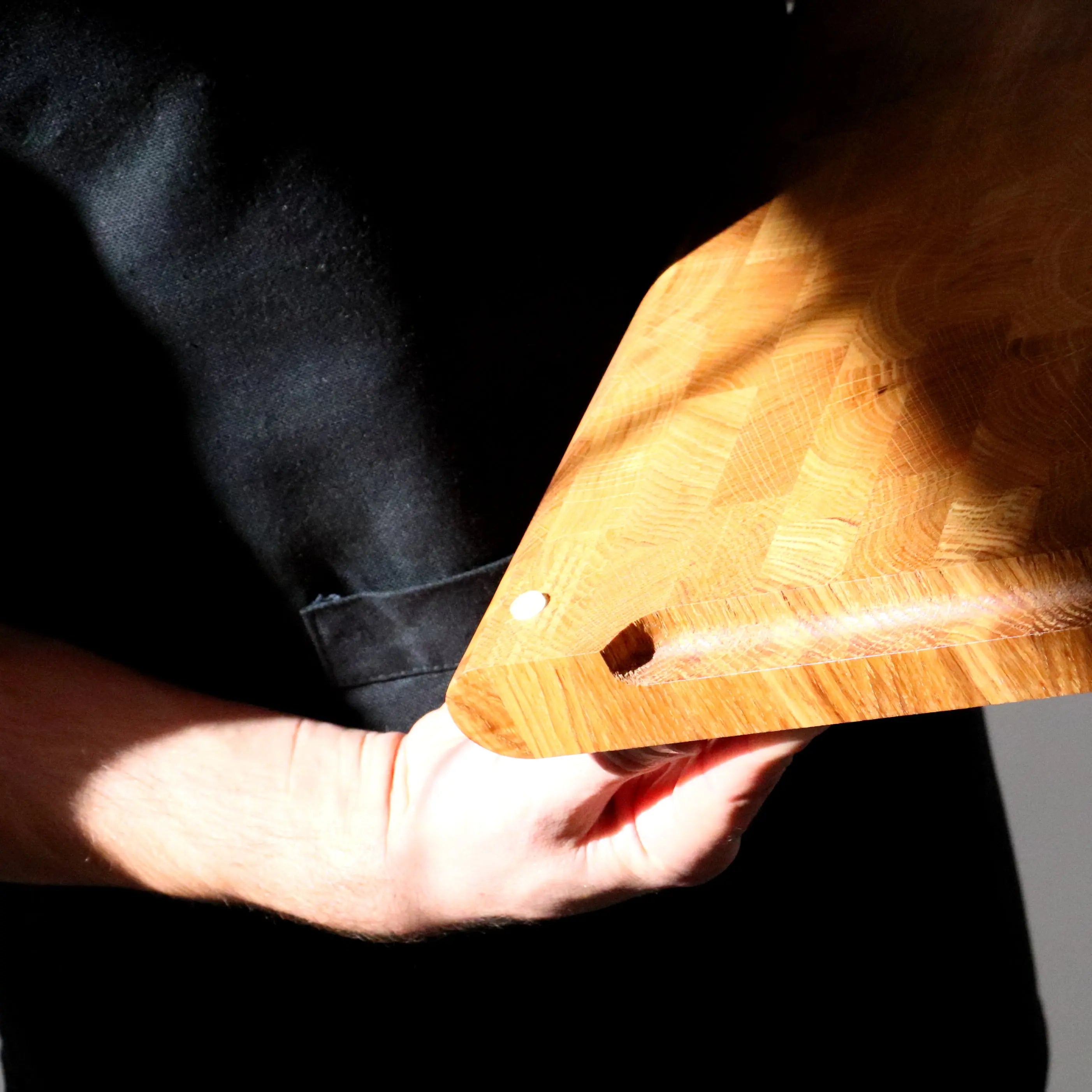 Stirnholzbrett mit Ständer Eiche 35x25x3cm | Hirnholz handgemacht B4K B4K