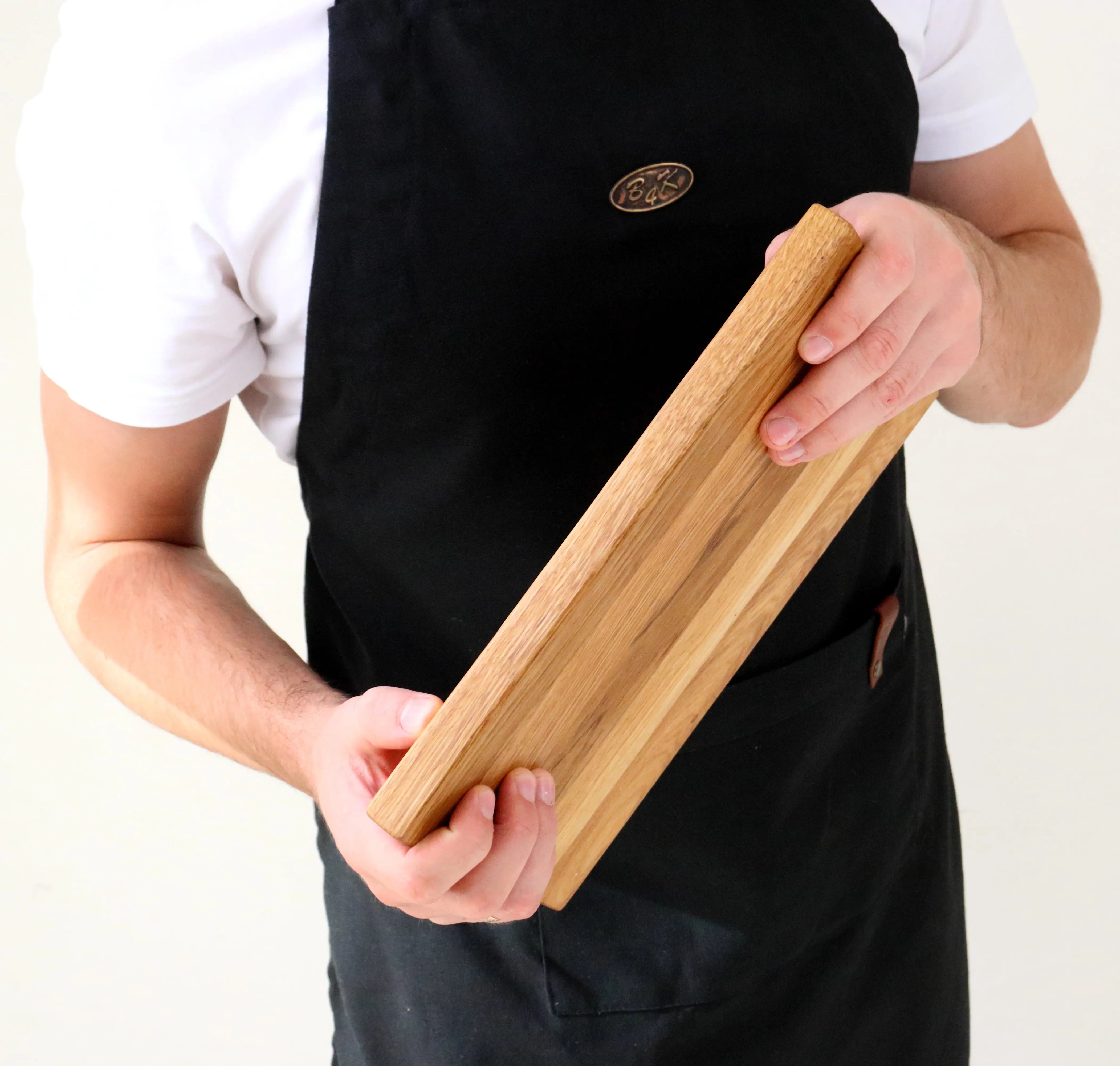 Küchenbrett aus Eiche 40x30cm | Tranchierbrett | Hackbrett | Frühstücksbrett | Servierbrett | Brotbrett B4K