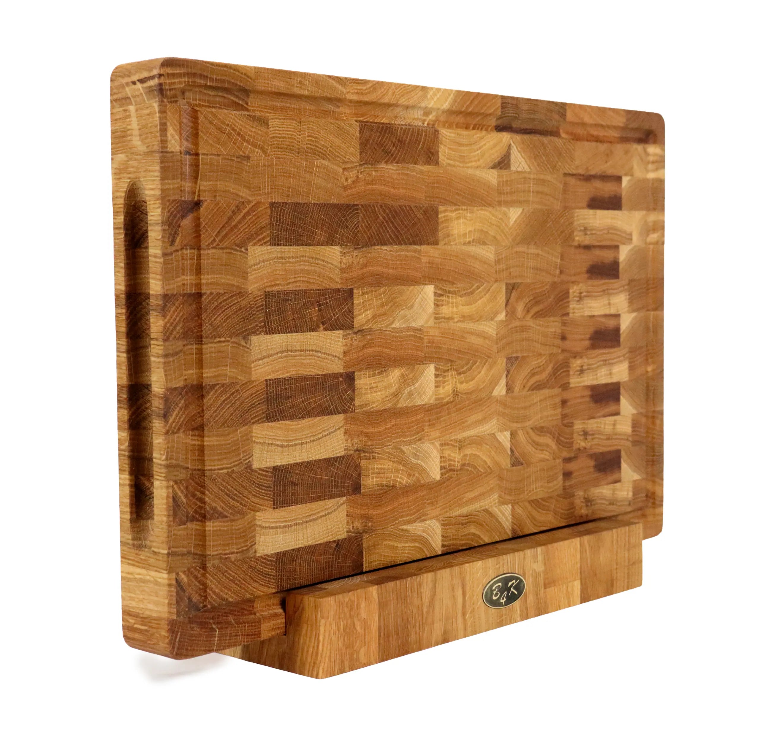 Stirnholz Schneidebrett 45x30x4cm | Eiche Holzbrett B4K B4K